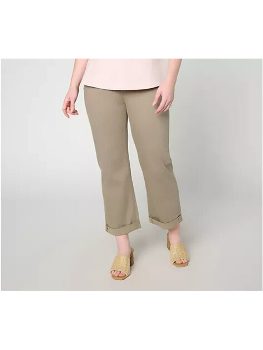 NYDJ Regular Cool Embrace Bailey Relaxed Straight Leg Crop Jeans Saddlewood, 22W
